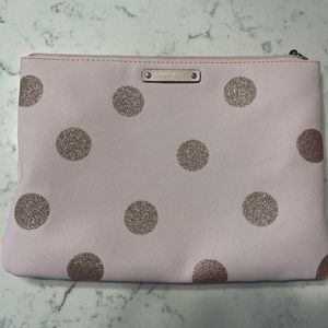 Kate Spade Pink Polka Dotted Makeup Bag